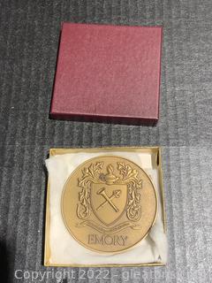 Emory School of Medicine Large Challenge Coin in Box 