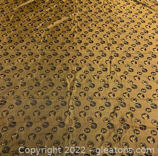 Asian Style Bedspread with Velour Backing 