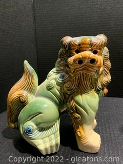 Ceramic Green Chinese Foo Dog 