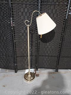 Lovely Brass Arc Floor Lamp-Broken Light Bulb in Socket 