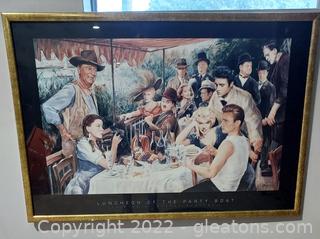 George Bungarda “Lunch on the Party Boat” Framed Art Print Poster 