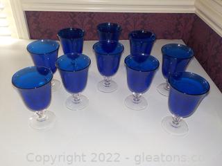 Set of 10 Crystal D’Arques-Durand 10oz. Water Glasses (Retired) 