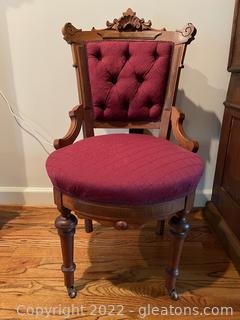 Vintage Eastlake Slipper Side Chair