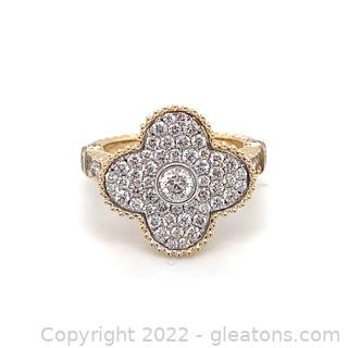 $5,400 Appraised 1.36 TCW Diamond 14k Ring - Size 7