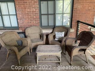 5pc Outdoor Wicker Furniture