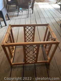 1950s Bamboo End Table