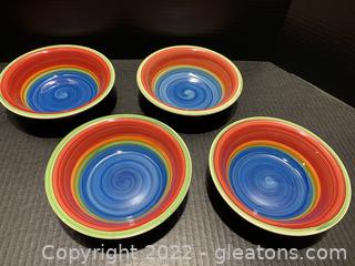 Royal Norfolk Multi-Colored Cereal Bowls