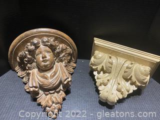 Two Different Ornate Wall Sconces