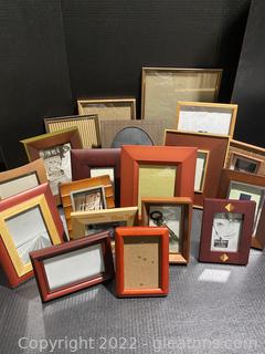 Large Wooden Picture Frame Lot 