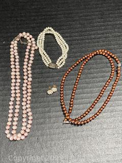 Sterling Pearl Jewelry Lot