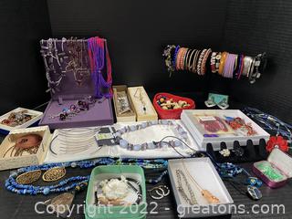 Very Large Colorful Costume Jewelry Lot