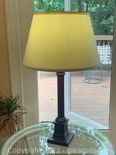 Metal Table Lamp with Cream Shade