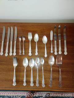57 Pieces of Wm Roger Extra Plate Flatware-Stamped