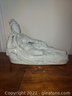 Lovely Reclining Porcelain Lady