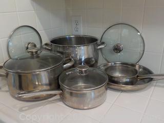 “Tools of the Trade” Set of Stainless Steel cookware (7 pc) See Description