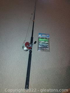 “Let’s Go Fishing” Lot-Rod, Red, Tackle