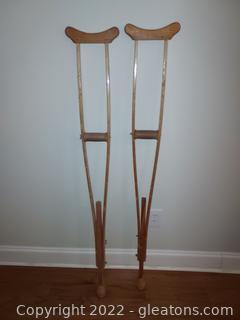 Vintage Wood Crutches