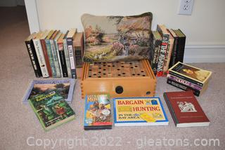 Labyrinth Wood Game - Books  - Needle Point Pillow 