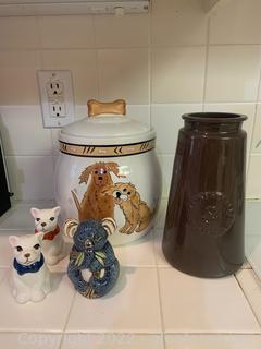 The Animal Lot: Puppy Treat Jar, S/P, Koala and Utensil Holder