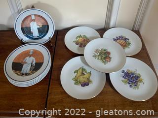 Collection of Williams Sonoma and Bohemia Plates