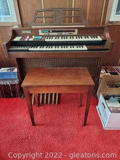 Vintage Thomas Heathkit Electric Organ with Bench