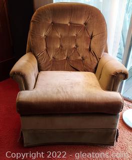 Nice and Comfortable Tufted Back Accent Chair-Swivels and Rocks