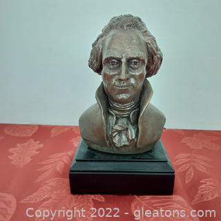 Thomas Jefferson Original Bronze Bust by Toni Wirts