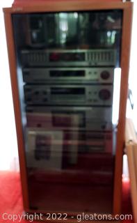 Very Nice Sony Entertainment System with Cabinet and Speakers (Pictured Separately)