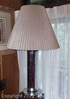 Nice Silver Candlestick Lamp with Shade