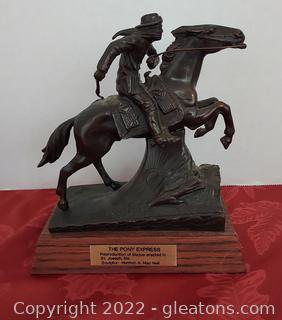 “The Pony Express” Reproduction Statue