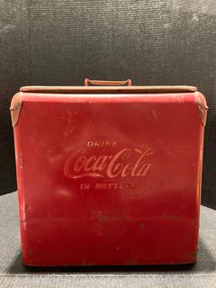 1050’s Red Metal Coca Cola Cooler