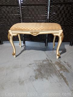 Lovely French Provincial Upholstered Bench/Vanity Stool