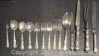 Gorham “Strasbourg” Sterling Silver Flatware with One Other Piece of Sterling (14 pcs)