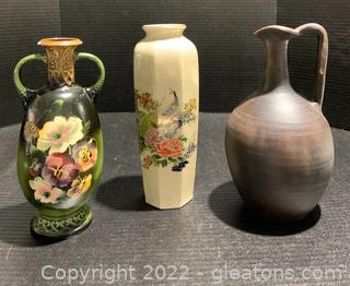 Three Interesting Decor Vessels From Japan, Mexico and Cechoslovakia