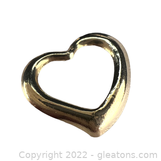 14kt Yellow Gold Open Heart Pendant