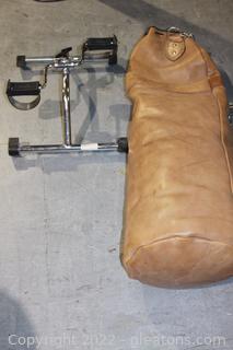 Leather & Portable Exercise Peddler Punching Bag