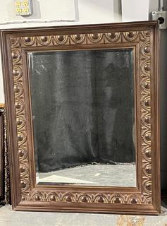 Large Brown Decorative Wall Mirror