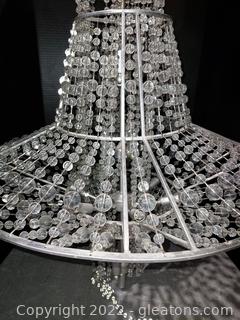 Gorgeous Round Crystal Beaded Chandelier (Heavy,In wooden crate - see description for crate size)