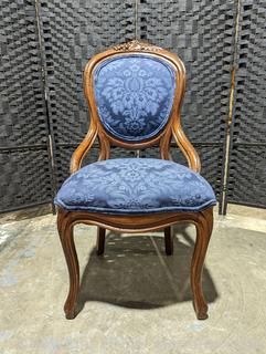 Antique Victorian Hand Carved Parlor Chair (A)