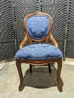 Antique Victorian Hand Carved Parlor Chair (B)