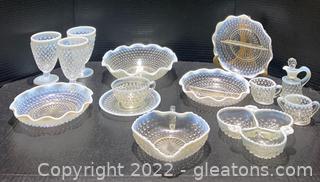 Moonstone Clear Opalescent Serving Dish Collection (14 pcs)
