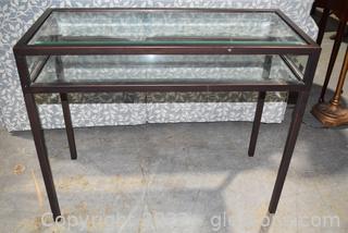 Metal & Glass Console Table
