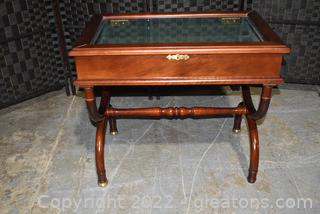 Italian Neoclassical Keepsake Display Shadow Box Table