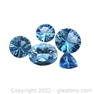 Loose Swiss Blue Topaz Gemstones