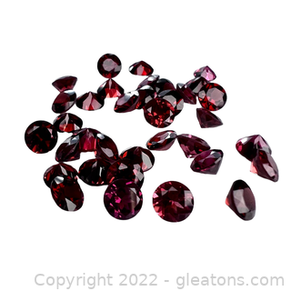 Loose Garnet Gemstones Round
