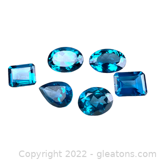 Loose Treated Blue Topaz Gemstones