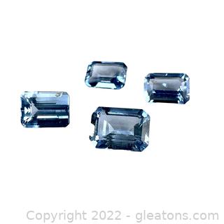 Loose Aquamarine Gemstones Emerald Cut