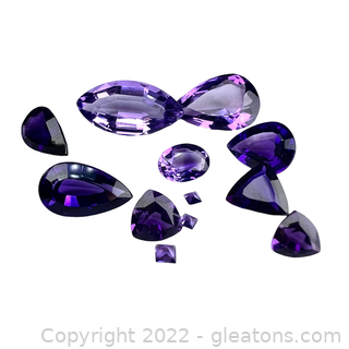 Loose Amethyst Gemstones Pear, Marquise, Oval, Trillion & Princess Cuts