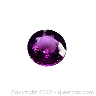 Loose Pinkish Purple Sapphire Gemstone Round