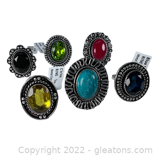 Brand New 6 Colorful Fashion Rings